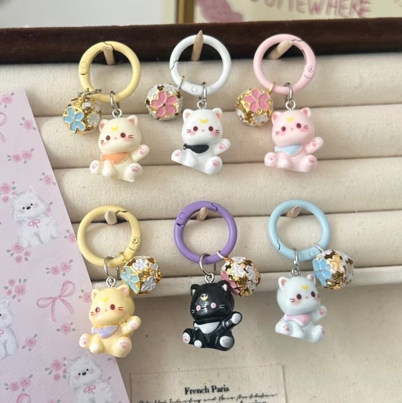 Zilli kedi anahtarlık - Görsel 2