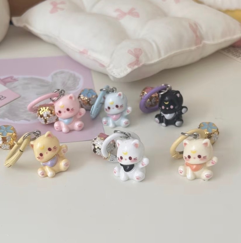 Zilli kedi anahtarlık - Görsel 3