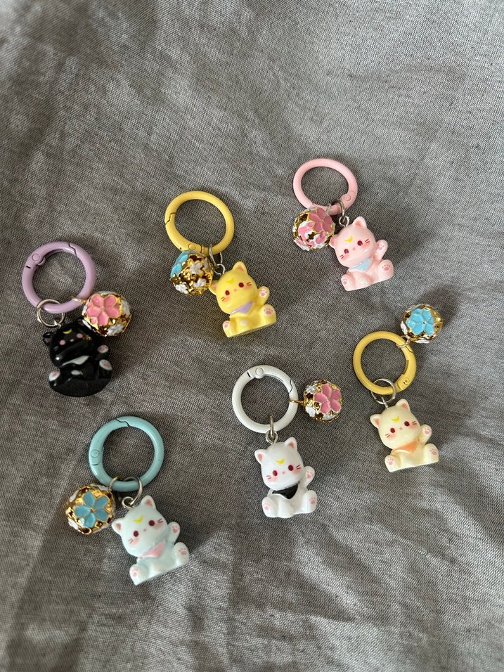 Zilli kedi anahtarlık - Görsel 3