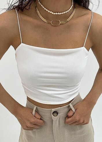 Ip askılı Crop büstiyer