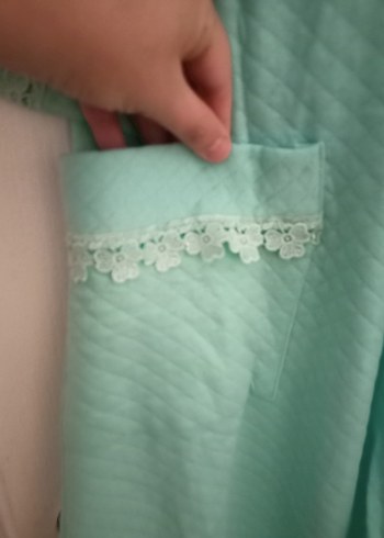 turkuaz renk sabahlık beden 4XL 48 - Görsel 4