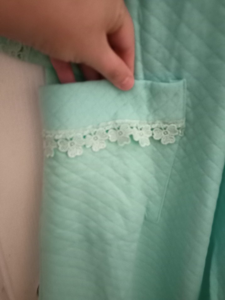 turkuaz renk sabahlık beden 4XL 48 - Görsel 4