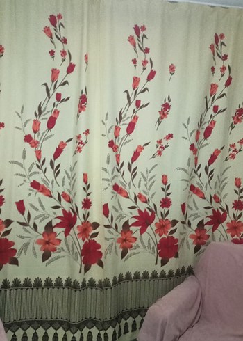 Vintage gece desenli perde  boy 249 en 138 cm iki tane - Görsel 5