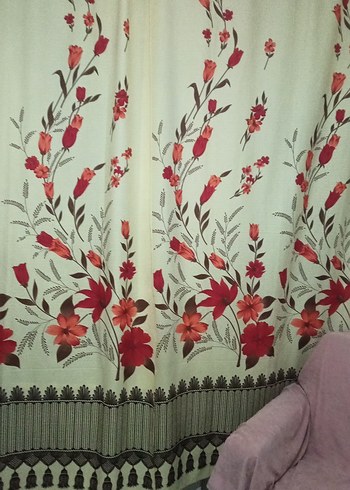 Vintage gece desenli perde  boy 249 en 138 cm iki tane - Görsel 6