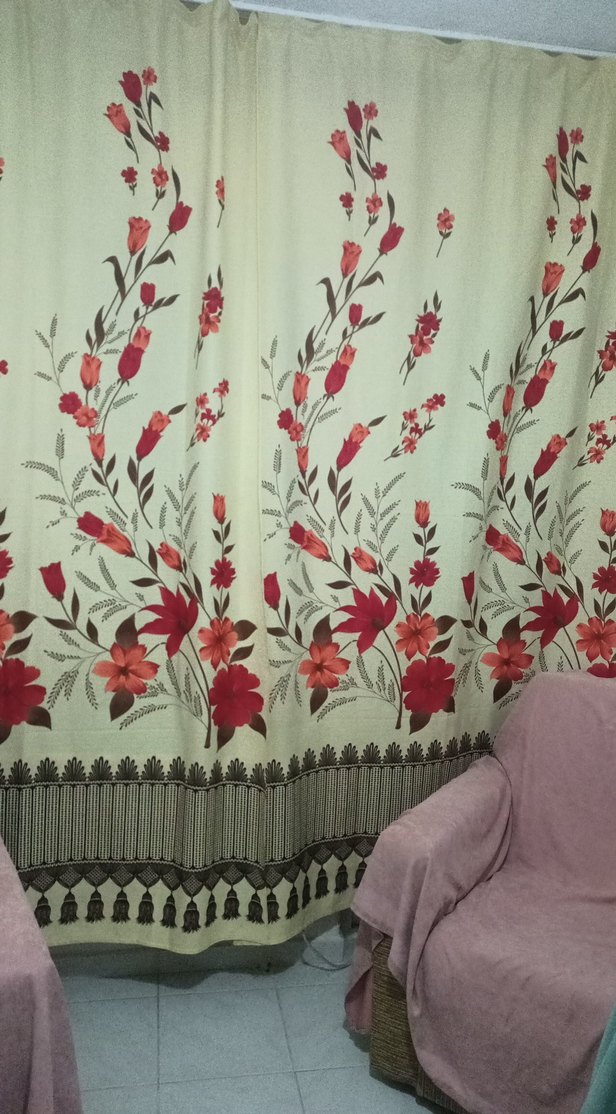 Vintage gece desenli perde  boy 249 en 138 cm iki tane - Görsel 2