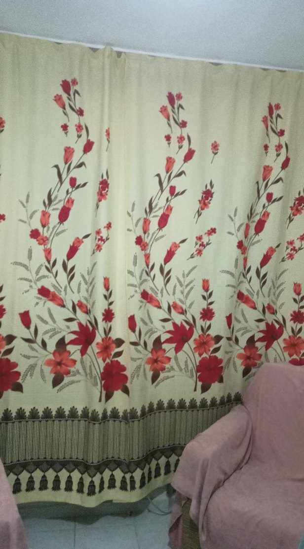 Vintage gece desenli perde  boy 249 en 138 cm iki tane - Görsel 5