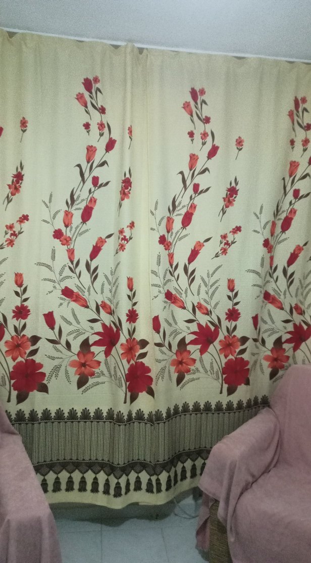 Vintage gece desenli perde  boy 249 en 138 cm iki tane - Görsel 3