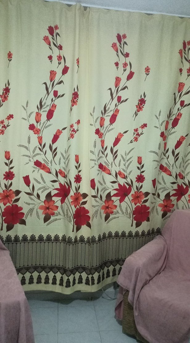 Vintage gece desenli perde  boy 249 en 138 cm iki tane - Görsel 4