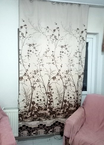 Vintage gece desenli perde boy 240 en  136 cm Bir tane - Görsel 5