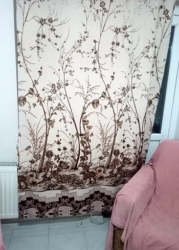 Vintage gece desenli perde boy 240 en  136 cm Bir tane - Görsel 3