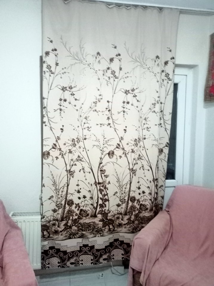 Vintage gece desenli perde boy 240 en  136 cm Bir tane - Görsel 5