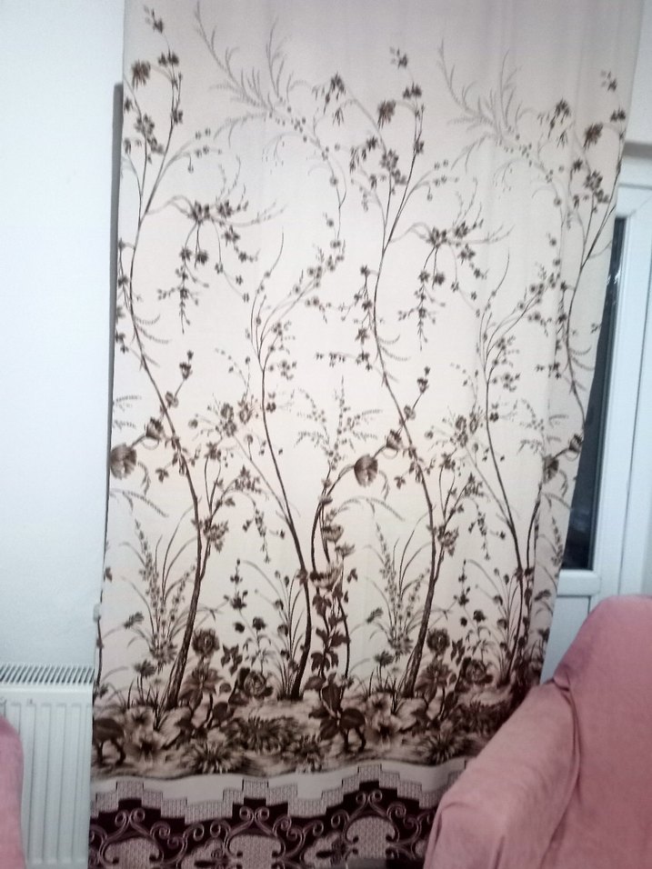 Vintage gece desenli perde boy 240 en  136 cm Bir tane - Görsel 4