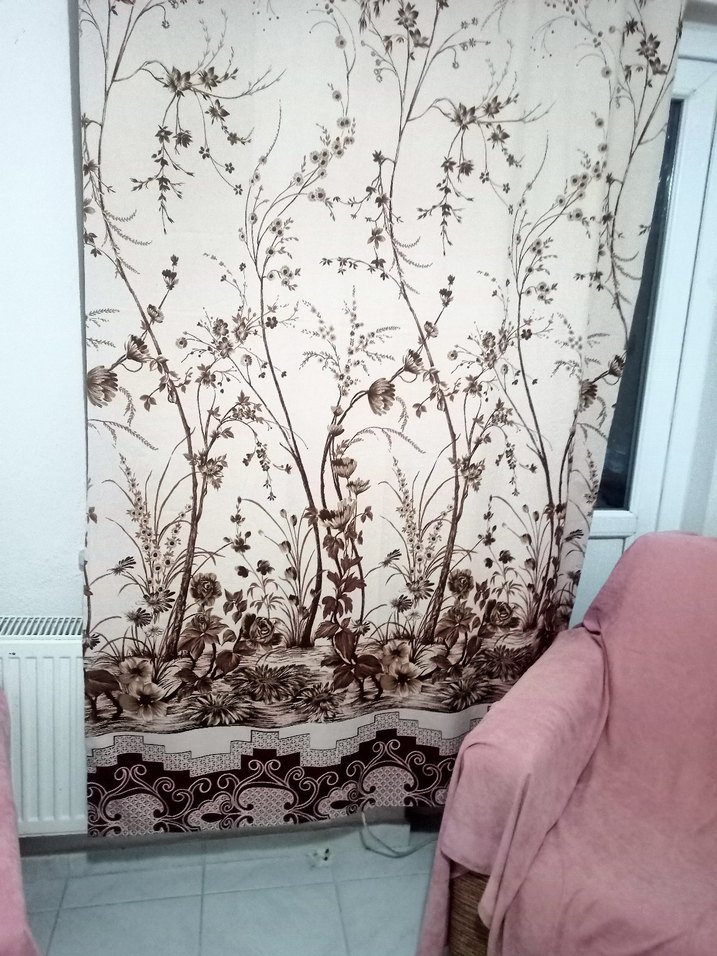 Vintage gece desenli perde boy 240 en  136 cm Bir tane - Görsel 3