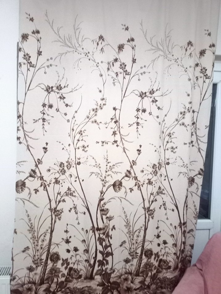 Vintage gece desenli perde boy 240 en  136 cm Bir tane - Görsel 2