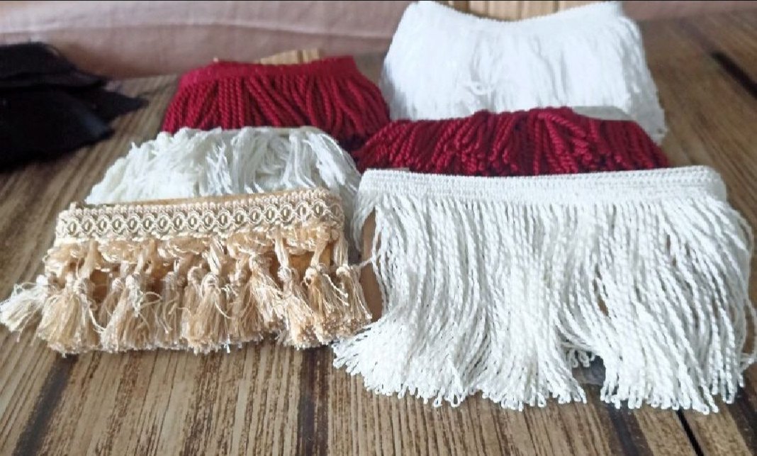 renkli kenar süsü saçaklar - Görsel 2