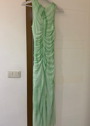 Zara Yeşil Drapeli Uzun Bohem Elbise ZARA M beden