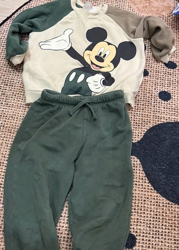 Mickey Mouse Baskılı Erkek Bebek alt-üst takım 1.5-2 yaş H&M