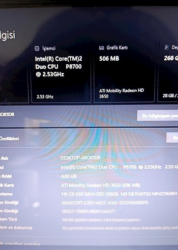 Toshiba Dizüstü Bilgisayar laptop - Görsel 9