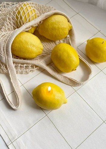 Limon Şeklinde Sarı Mum