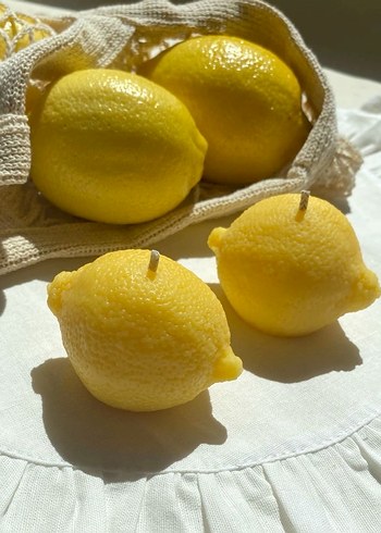Zara Home Limon Şeklinde Sarı Mum