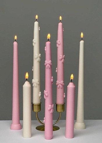 Zara Home Fiyonk Detaylı Pastel Renkli Mum Seti