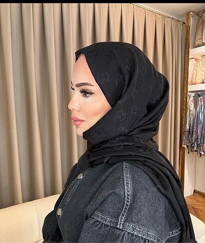 İthal Gucci pamuk yün ipek şal