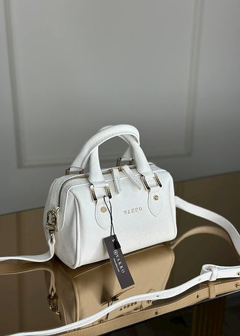 Beyaz Deri Kemerli Kadın Çanta Vakko - Görsel 3