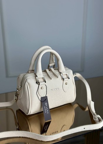 Beyaz Deri Kemerli Kadın Çanta Vakko - Görsel 5