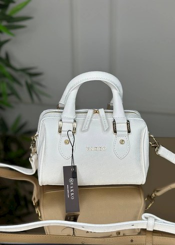 Beyaz Deri Kemerli Kadın Çanta Vakko - Görsel 2