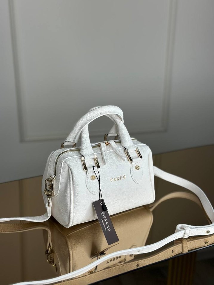 Beyaz Deri Kemerli Kadın Çanta Vakko - Görsel 3