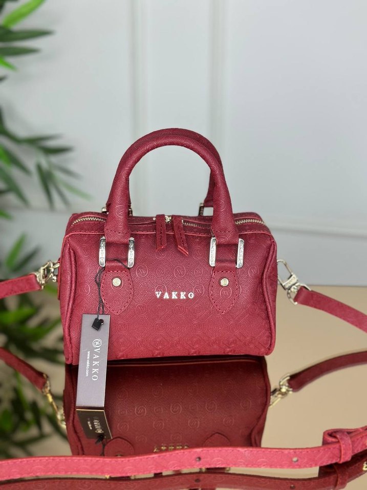 Bordo Deri Vakko Kadın Çanta - Görsel 3