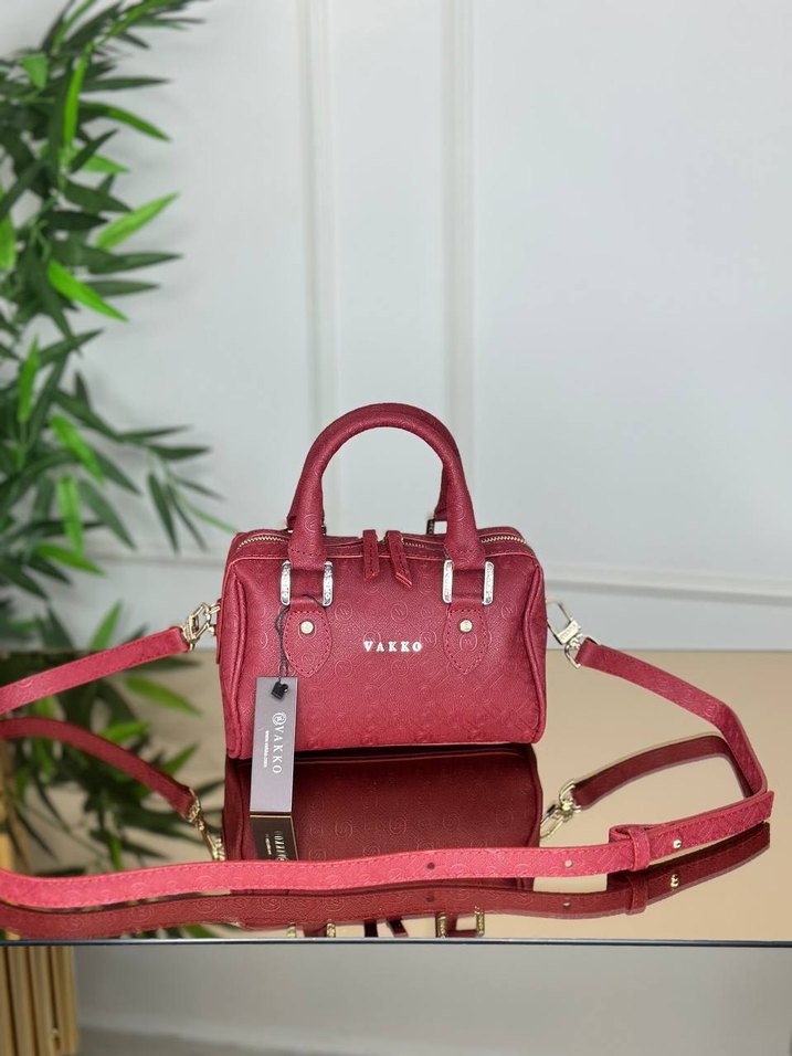 Bordo Deri Vakko Kadın Çanta - Görsel 2