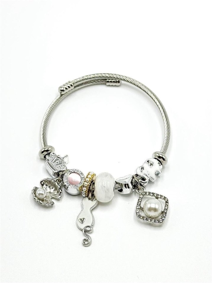 AY YILDIZ İNCİLİ TAŞLI ÇELİK PANDORA - Görsel 2