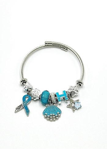 KEDİLİ İNCİLİ TAŞLI ÇELİK PANDORA - Görsel 4