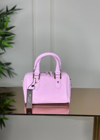 Pembe Süet Kadın Çanta Vakko - Görsel 3