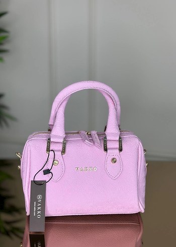 Pembe Süet Kadın Çanta Vakko - Görsel 2
