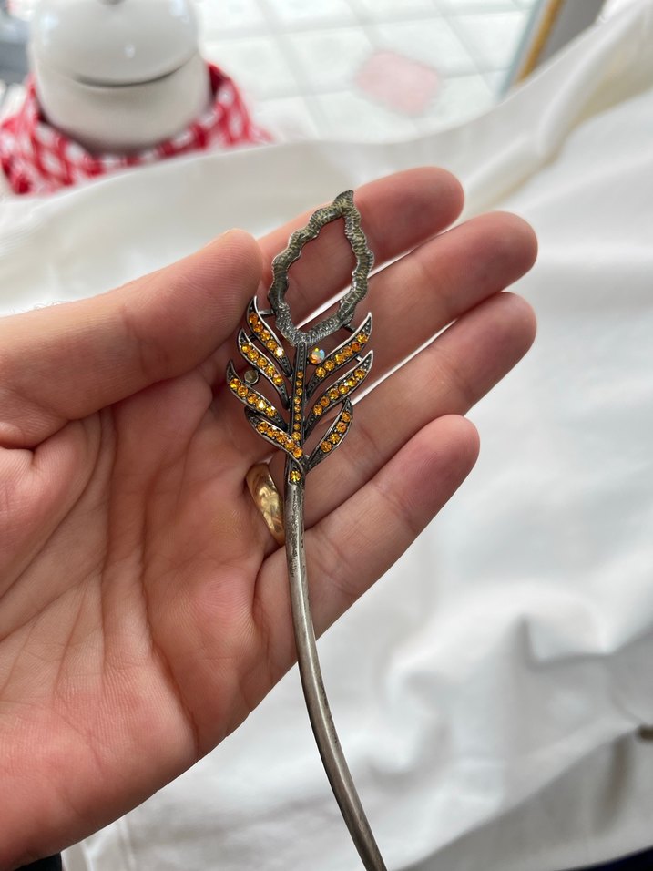 Püsküllü Bohem Metal Saç Tokası - Görsel 2