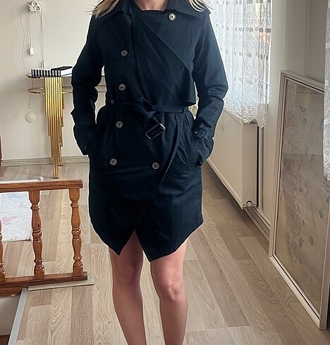 s Beden X side marka Trenchcoat