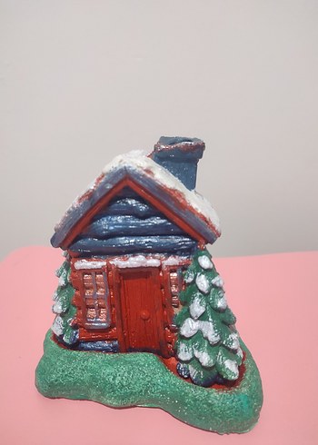 Renkli Mavi Ev Figürü - Görsel 2