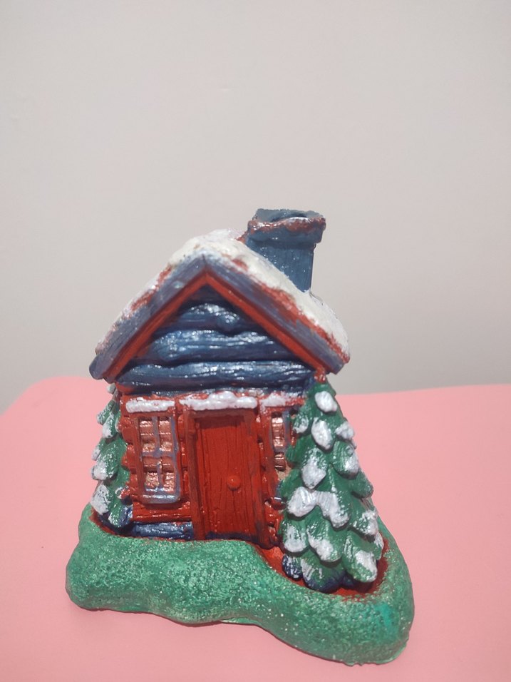 Renkli Mavi Ev Figürü - Görsel 2