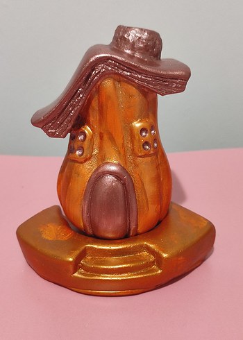 Mavi ve Bakır Renkli Minyatür Ev Figürü - Görsel 2