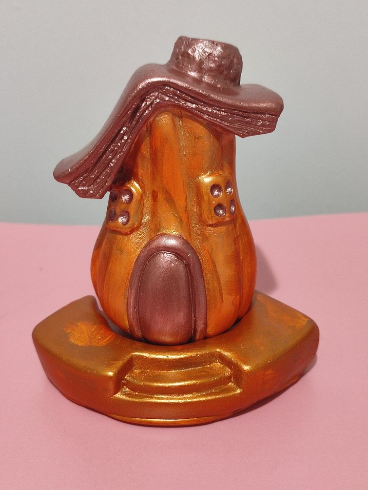 Mavi ve Bakır Renkli Minyatür Ev Figürü - Görsel 2