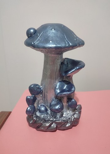 Mavi Gri Mantar Tütsülük Figürü - Görsel 2