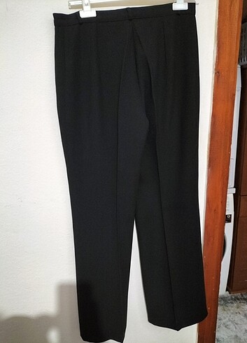 38 Beden siyah Renk Ekol Krep Kumaş Pantolon 