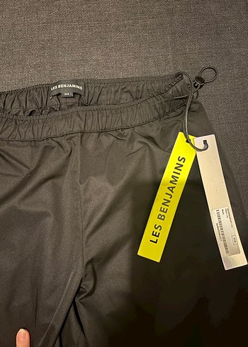 xs Beden LES BENJAMINS Siyah Paraşüt kumaş Pantolon