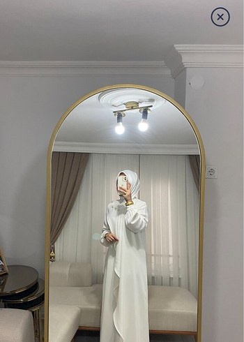 Beyaz Kadın Uzun Kollu mevlit elbisesi - Görsel 3