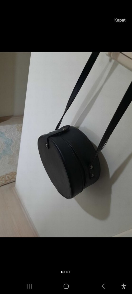 Siyah Deri Kadın Çanta - Görsel 2