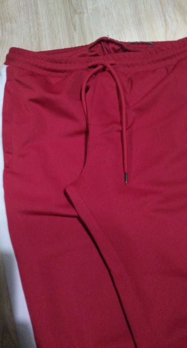 Kırmızı Kadın Spor Kumaş Pantolon - Görsel 2