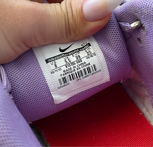 38 Beden mor Renk Nike ayakkabı