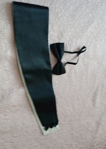 Klasik Siyah Gotik Erkek Papyon kemer sıfır kullanilmadi - Görsel 5